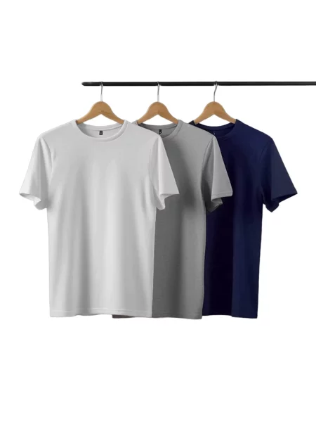 Trendyol Tricou bleumarin / gri alb