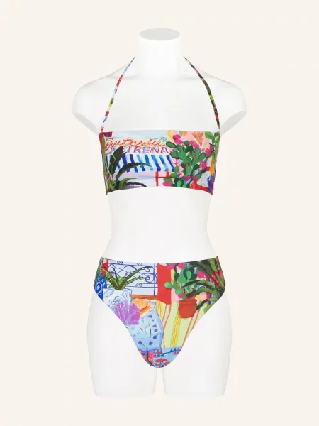Seafolly Bandeau Bikiny La Boca tmavě modrá zelená červená