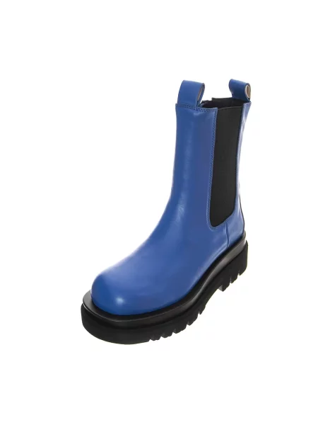 Botki Jeffrey Campbell skórzane niebieskie