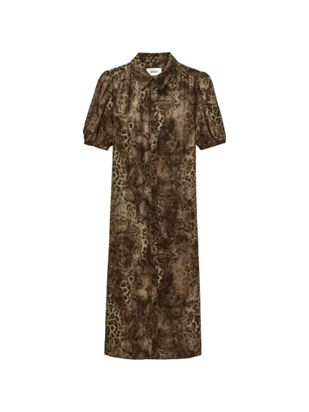 Rochie midi Ba&sh până la genunchi de costum maro