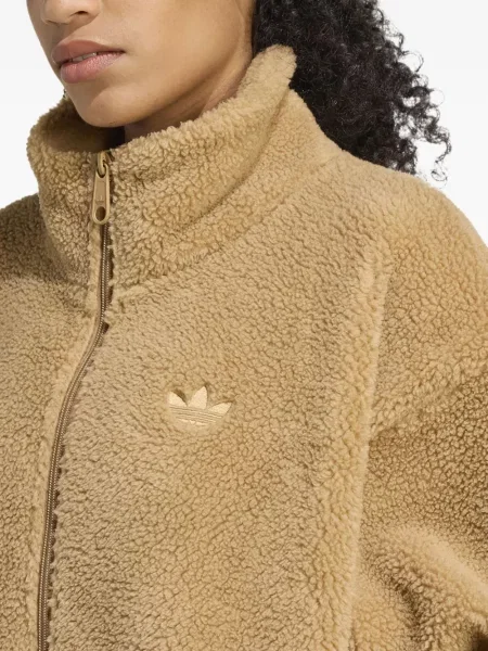 Spodnie Adidas z siateczką na platformie w paski szare