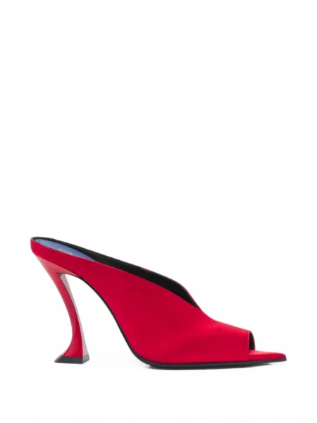 Sandale Lanvin din satin roșu