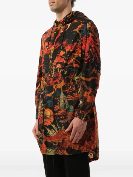 Raštuota parka Givenchy juoda