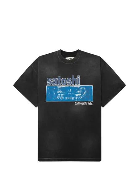 Tricou Satoshi Nakamoto cu imagine negru