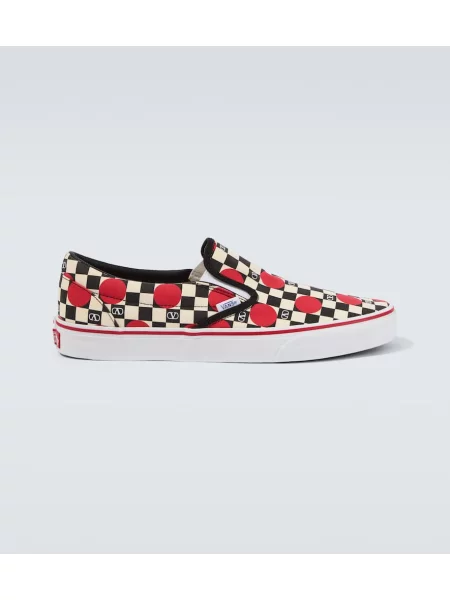 Sneakerși Valentino Garavani slip-on din canvas alb