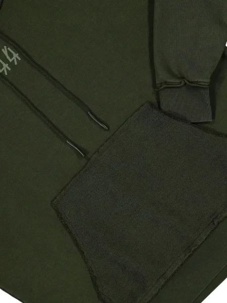 Mikina s kapucí 44 Label Group s potiskem zelená