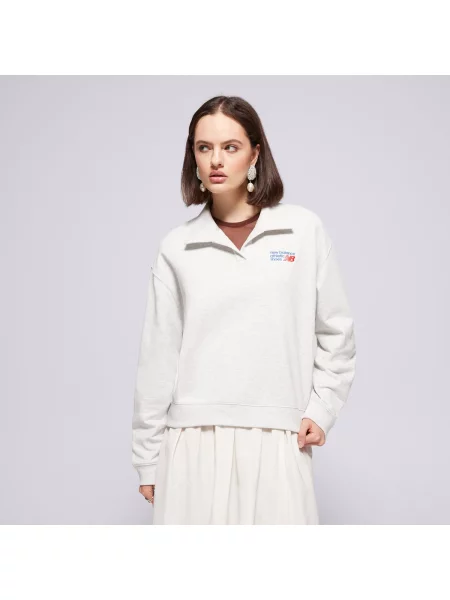 New Balance Bluza French Terry Polo szara