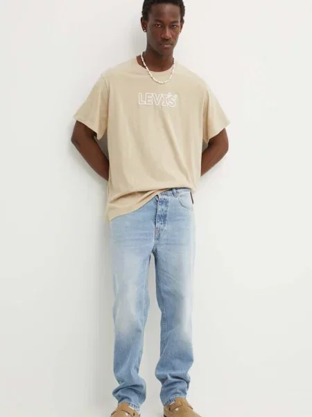 Levi's basic tričko RELAXED FIT TEE béžové