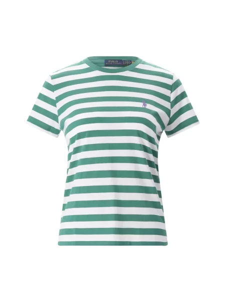 Koszulka polo Polo Ralph Lauren z okrągłym dekoltem klasyczna zielona