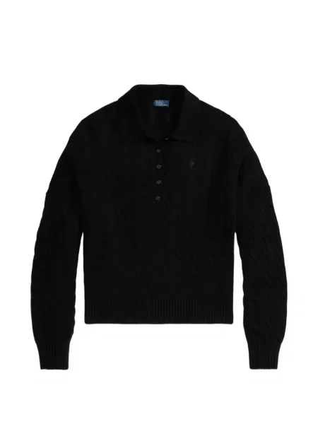 Semišový kostkovaný batoh Polo Ralph Lauren černý