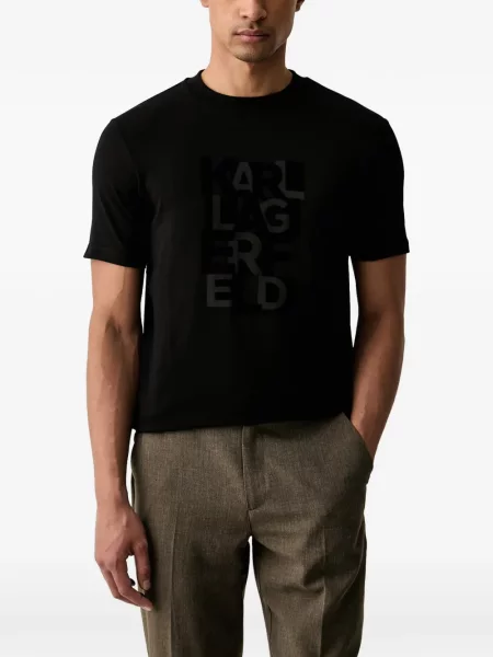 Tricou Karl Lagerfeld cu imagine negru