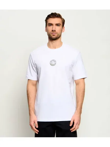 BOSS GREEN Tricou TS_Boss Open | Relaxed fit | stretch alb