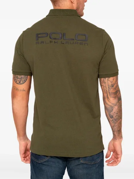 Slip de baie Polo Ralph Lauren cu broderie din piele de căprioară în carouri albastru