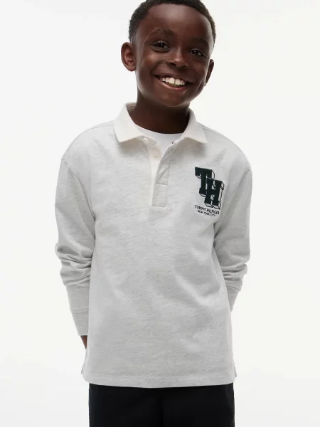 Tricou cu mânecă lungă copii Tommy Hilfiger gri