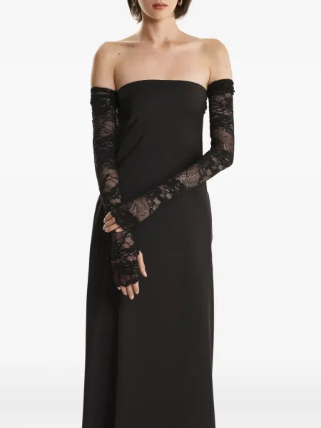 Mănuși 2310 Studio cu paiete din dantelă negru