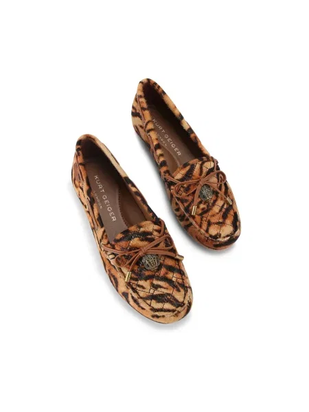 Kurt Geiger London mokasyny zamszowe Eagle Moccasin Camel brązowe