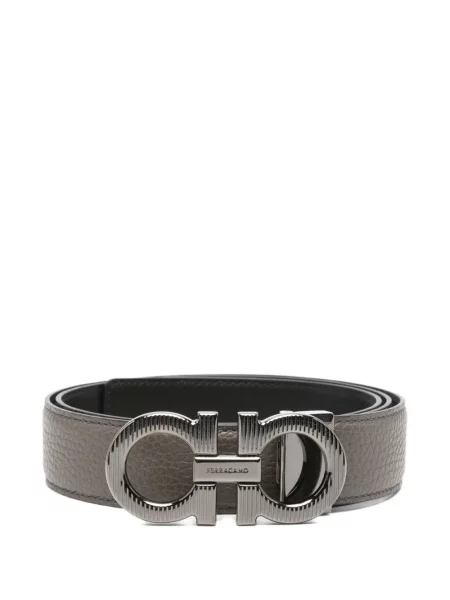 Curea Ferragamo din piele gri