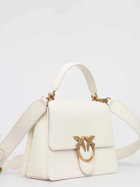 Шкіряна сумочка Pinko білий