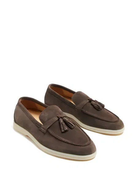 Pantofi loafer Scarosso din piele de căprioară maro