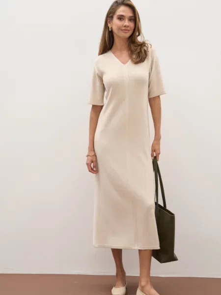 Сукня міді TrikoBakh пудра