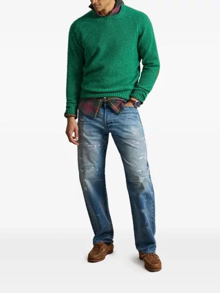 Șosete Polo Ralph Lauren cu broderie în carouri de flanelă verde