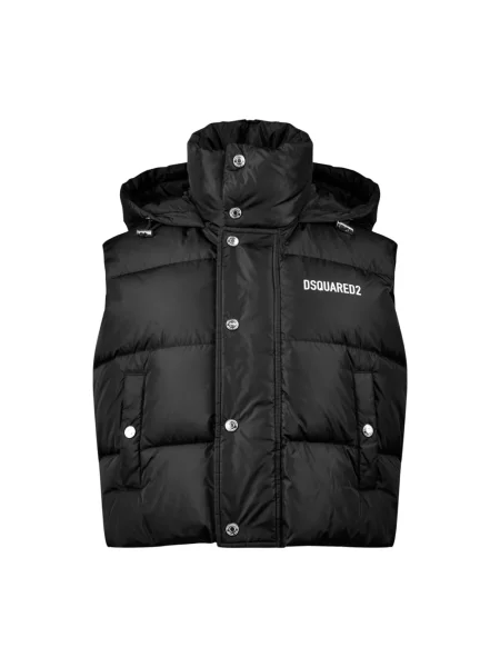 Kamizelka Dsquared2 bez rękawów z logo czarna