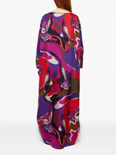 Rochie maxi Pucci cu imagine de costum violet