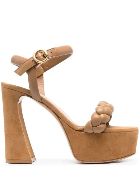 Sandale Gianvito Rossi din piele de căprioară cu platformă