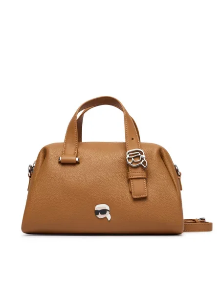 Karl Lagerfeld torebka crossbody z imitacji skóry brązowa