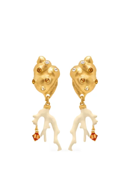 Cercei Oscar De La Renta auriu