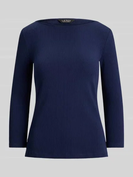 Bluzka dzianinowa z rękawem o dł. z mieszanki bawełny Lauren Ralph Lauren