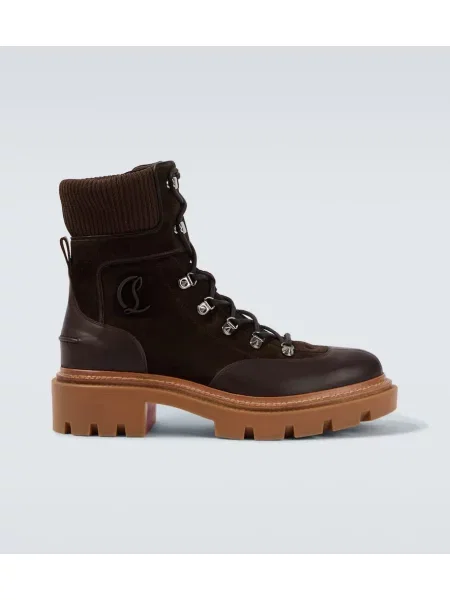 Usnjene pohodništvo trekking čevlji Christian Louboutin rjava