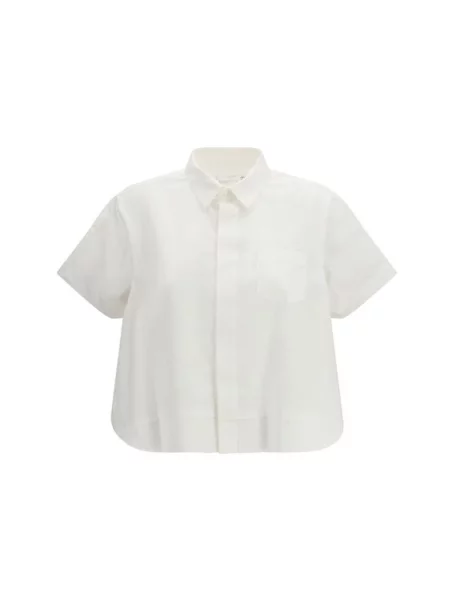 Koszula Sacai z krótkim rękawem biała