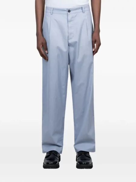 Plisované kalhoty Universal Works modré