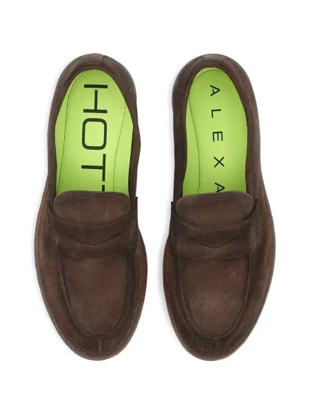 Pantofi loafer Alexander Hotto din piele maro