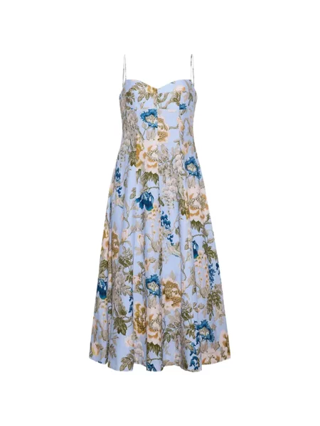 Rochie Cara Cara cu model floral cu imagine albastru