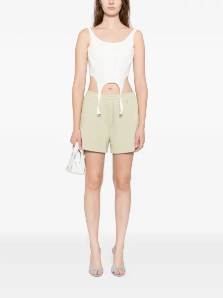Gėlėtos trumpas šortai Off-white balta