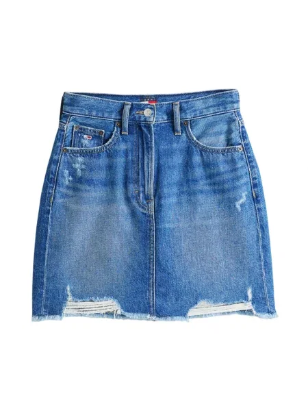 Tommy Jeans Spódnica jeansowa Mom Fit niebieski