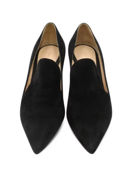 Pantofi cu toc Gianvito Rossi din piele de căprioară negru