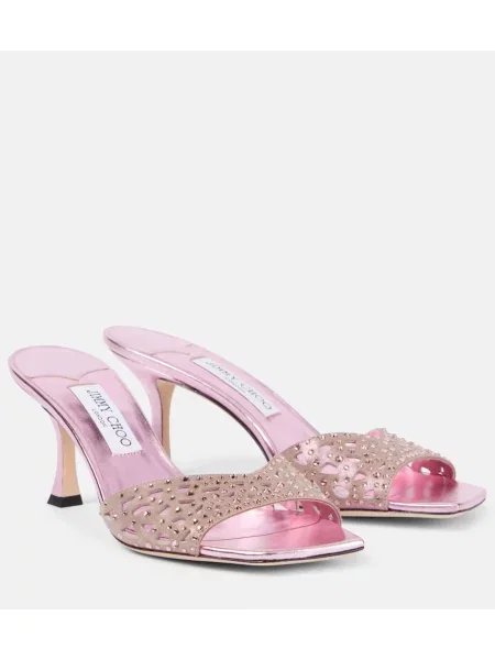 Mules Jimmy Choo iz semiša roza