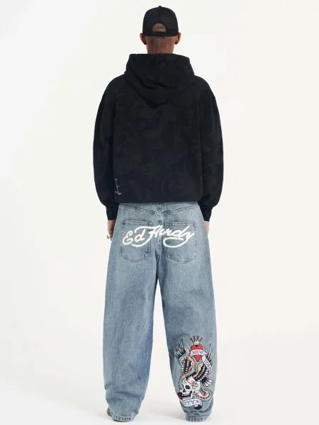 Ed Hardy Hanorac Drag Shadow gri negru