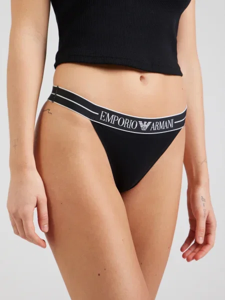 Hlačke Emporio Armani črna