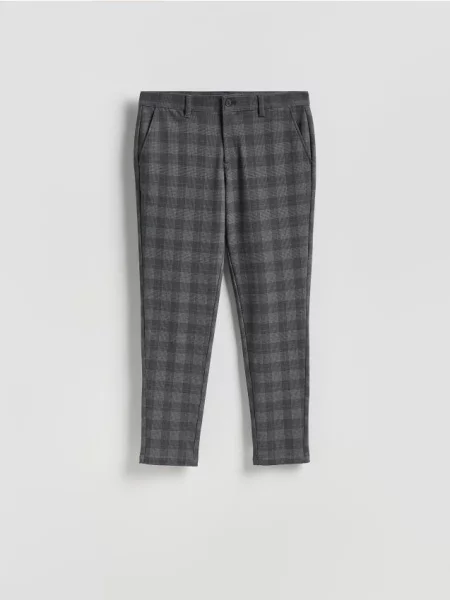 Клетчатые брюки Reserved серые