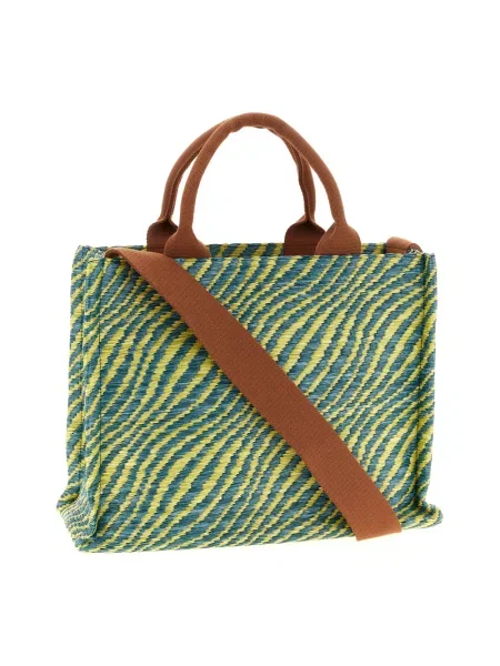 Shopperka Marni z logo zielona