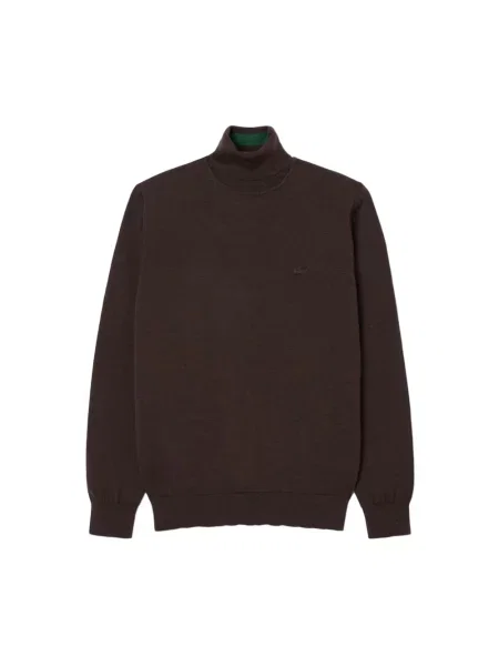 Golf golf Lacoste wełniany z kapturem brązowy