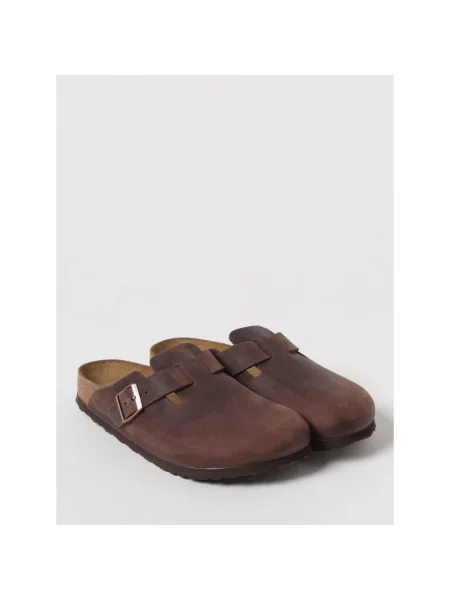 Sandały Birkenstock skórzane brązowe
