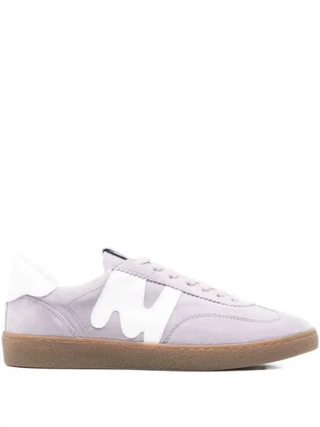 Sneakerși Msgm din piele de căprioară violet