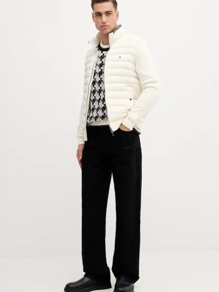 Tommy Hilfiger sweter z dodatkiem wełny ciepły czarny