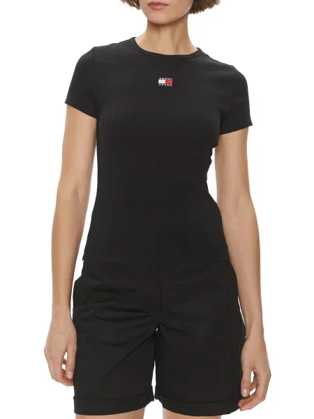 Koszulka Tommy Hilfiger z krótkim rękawem czarna