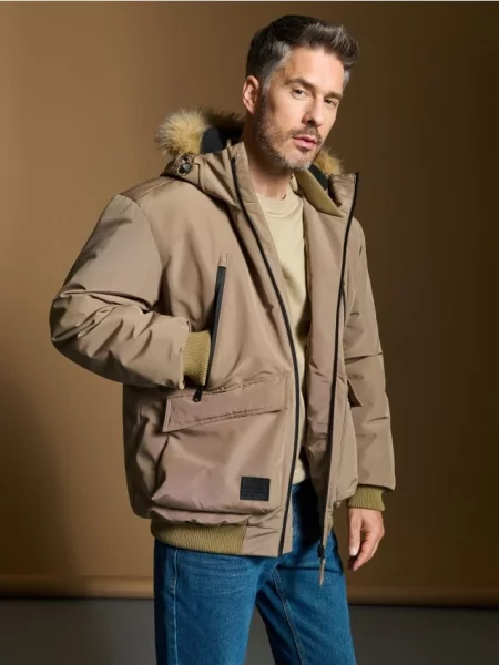 Sinsay Zateplená bunda béžová